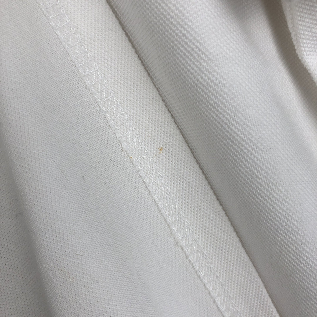 Lacoste short sleeve polo shirt, men's XL size cotton white type Vintage Second Hand