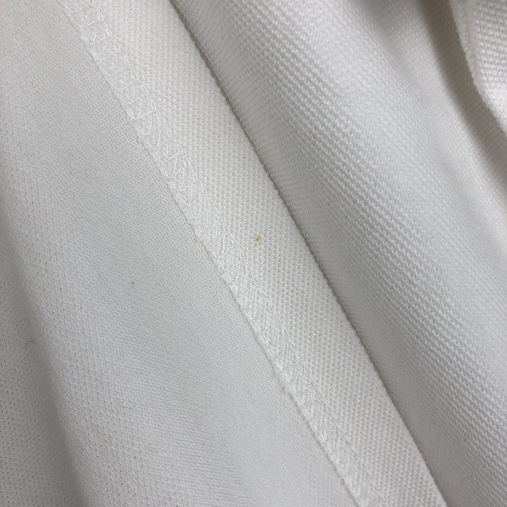 Lacoste short sleeve polo shirt, men's XL size cotton white type Vintage Second Hand