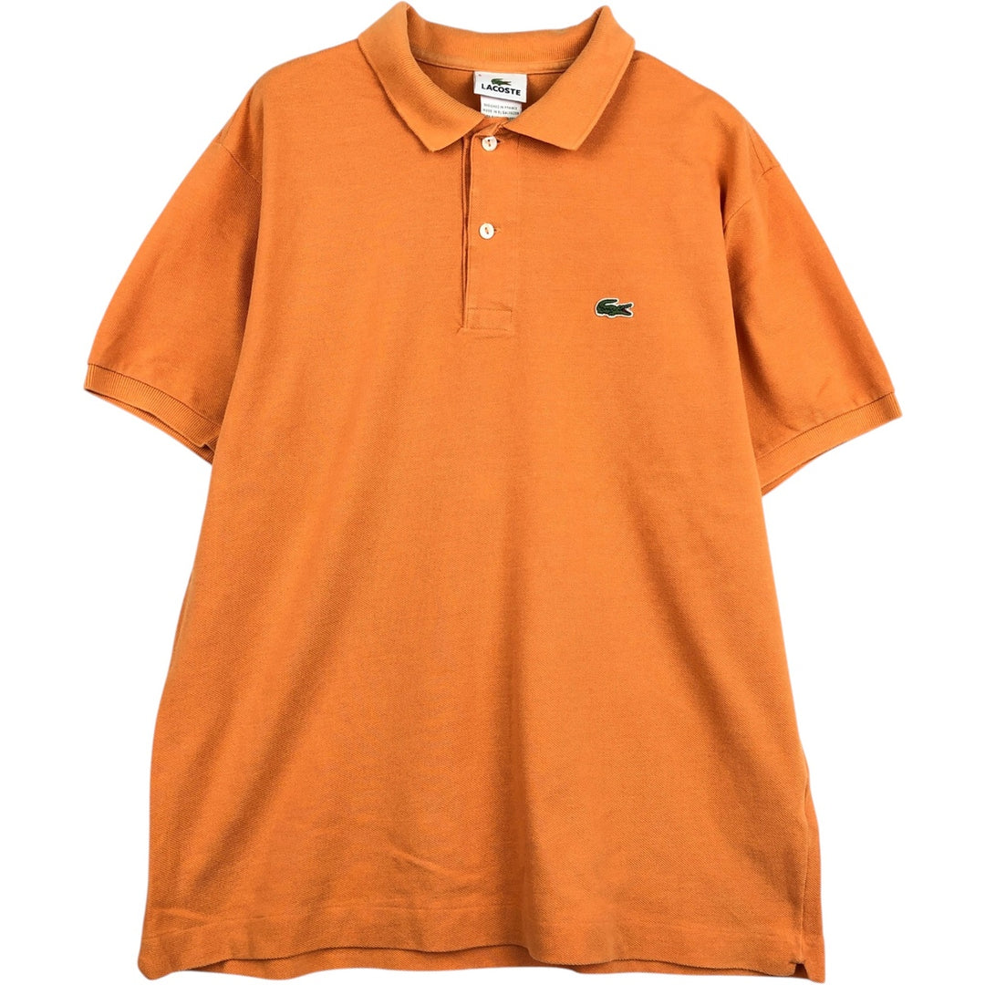 Lacoste LACOSTE French design short sleeve polo shirt size 5, men's L size cotton orange type Vintage Second Hand