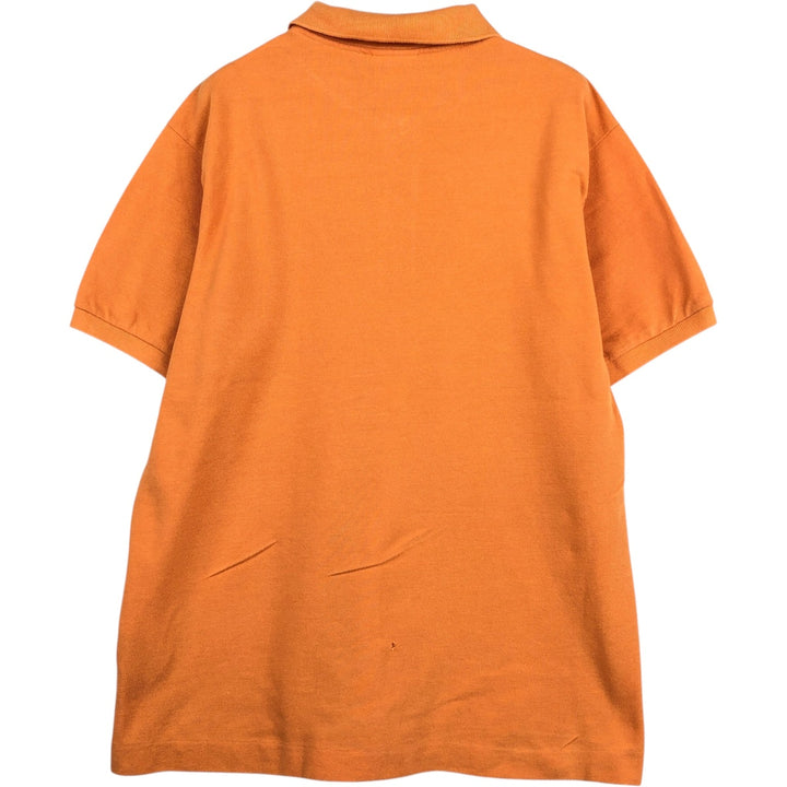 Lacoste LACOSTE French design short sleeve polo shirt size 5, men's L size cotton orange type Vintage Second Hand