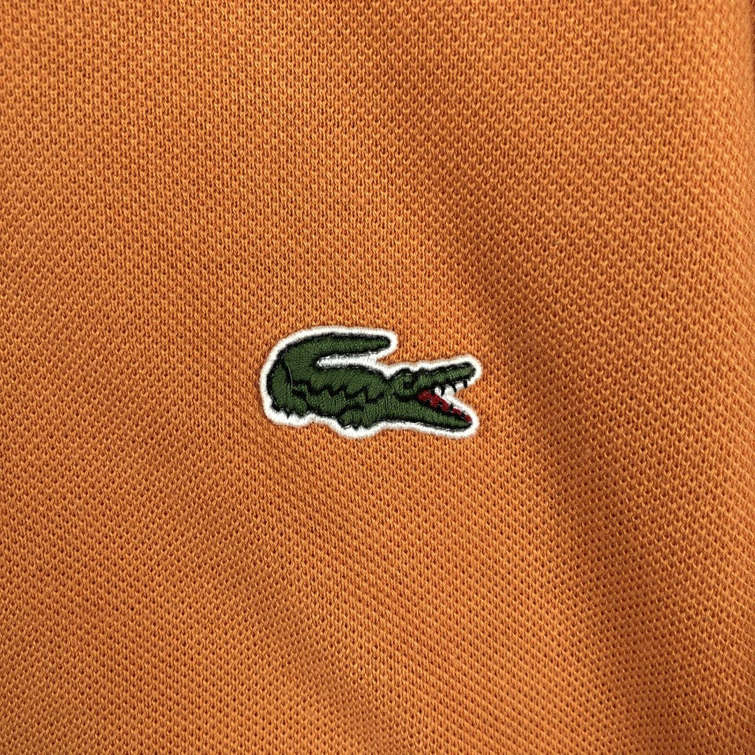 Lacoste LACOSTE French design short sleeve polo shirt size 5, men's L size cotton orange type Vintage Second Hand
