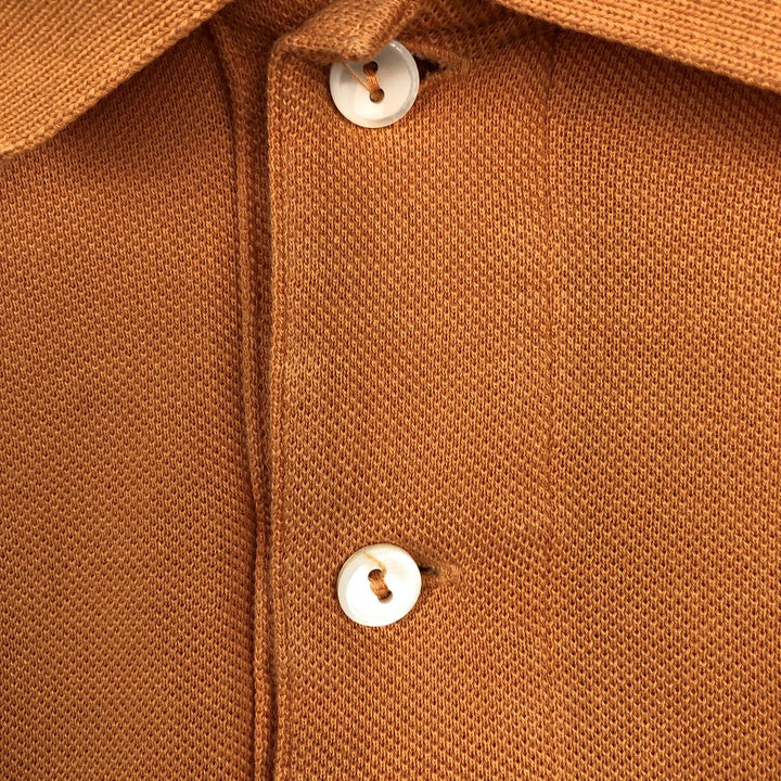 Lacoste LACOSTE French design short sleeve polo shirt size 5, men's L size cotton orange type Vintage Second Hand