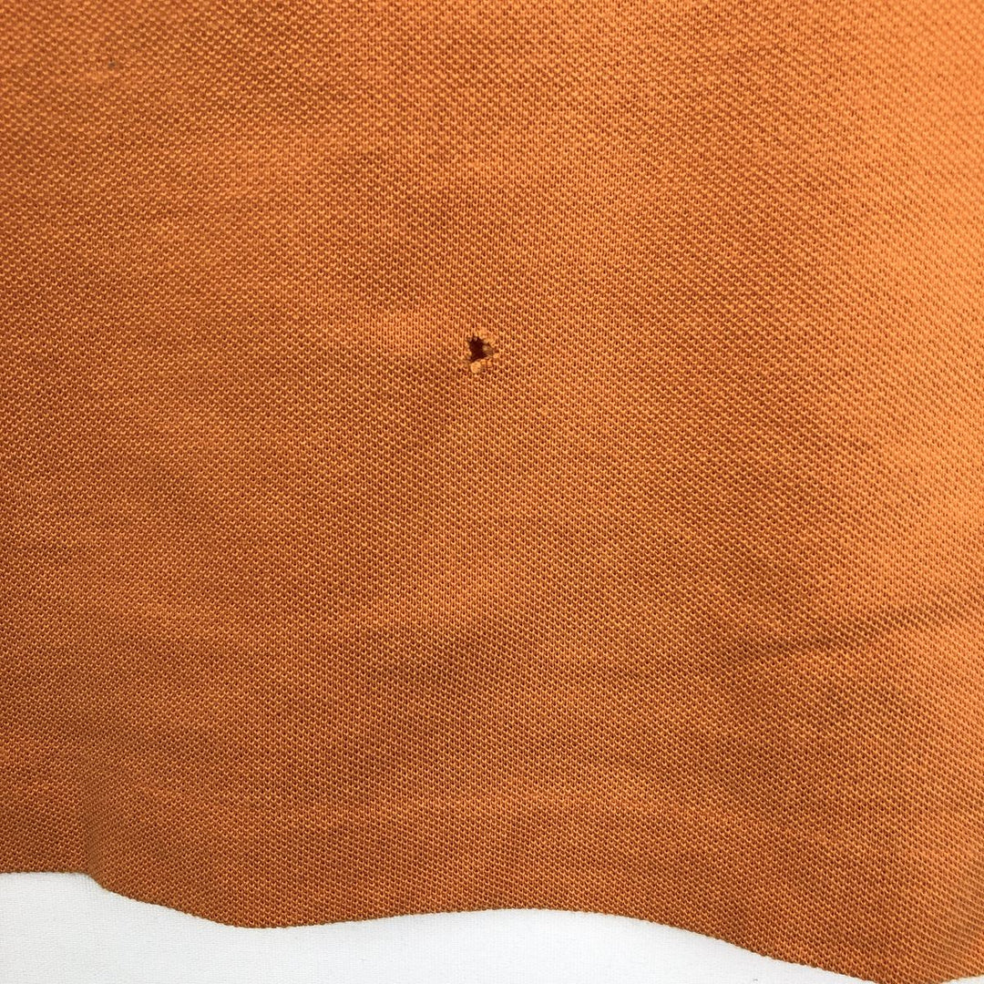 Lacoste LACOSTE French design short sleeve polo shirt size 5, men's L size cotton orange type Vintage Second Hand