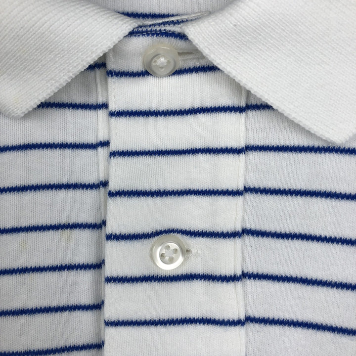 Ralph Lauren POLO by Ralph Lauren short sleeve striped polo shirt, men's XL size cotton white type Vintage Second Hand