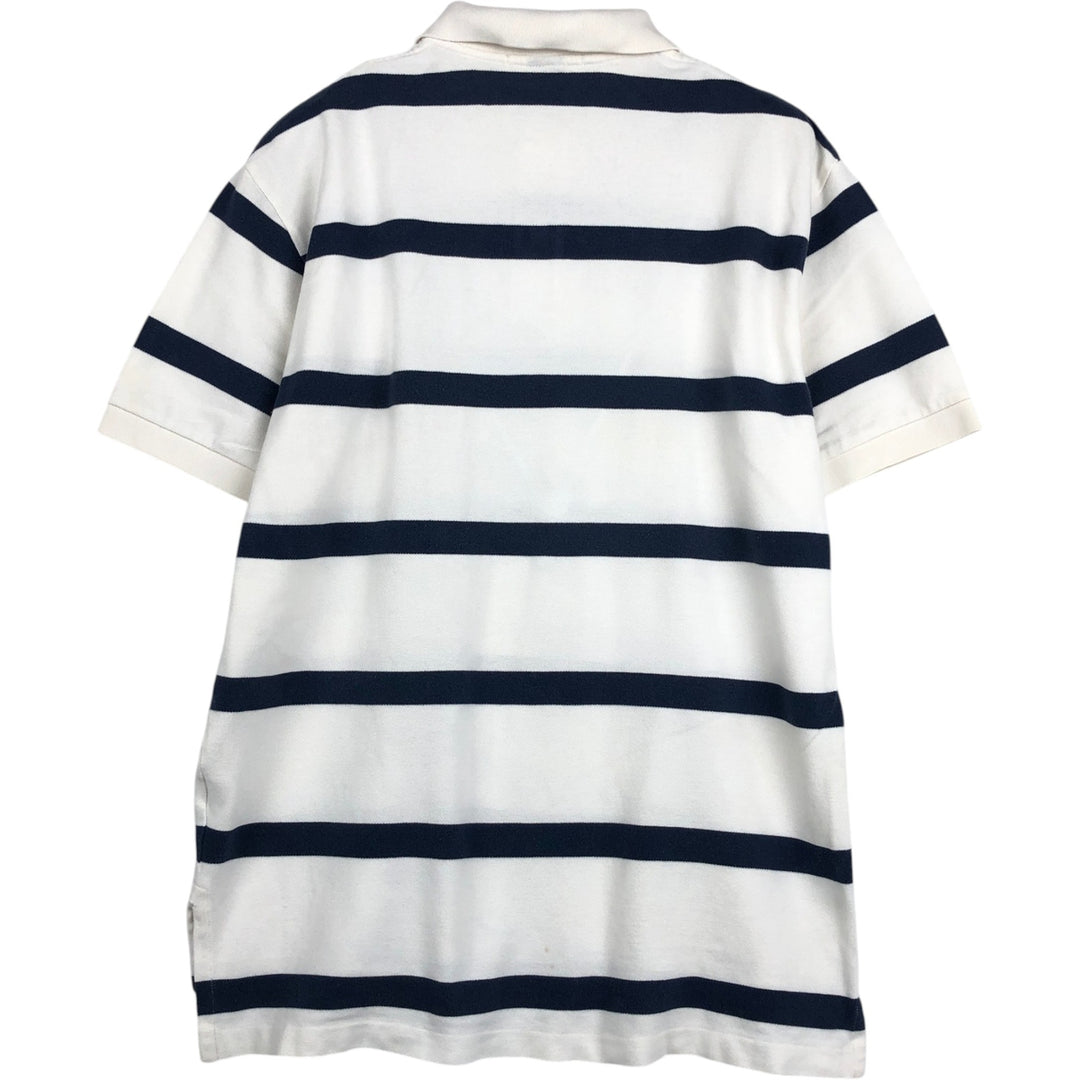 Ralph Lauren POLO by Ralph Lauren short sleeve striped polo shirt, men's size L cotton white type Vintage Second Hand