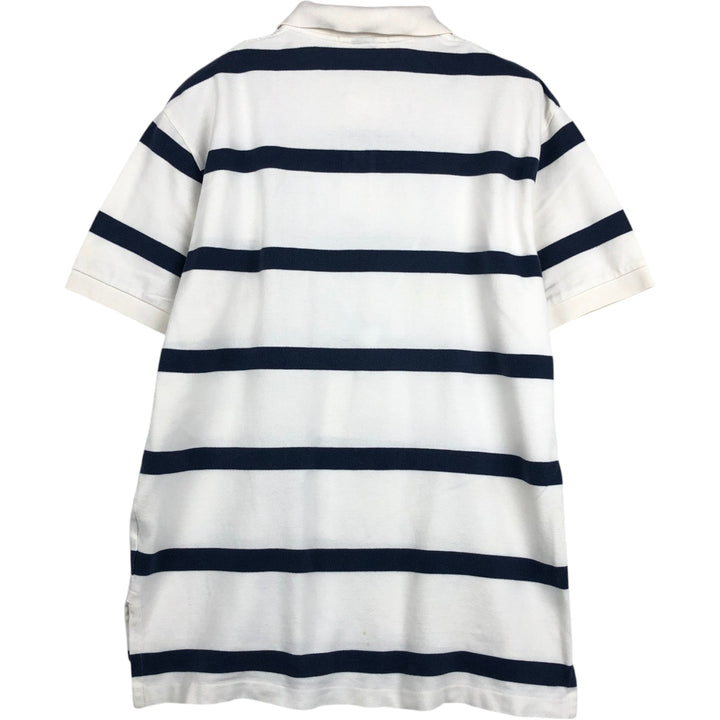 Ralph Lauren POLO by Ralph Lauren short sleeve striped polo shirt, men's size L cotton white type Vintage Second Hand