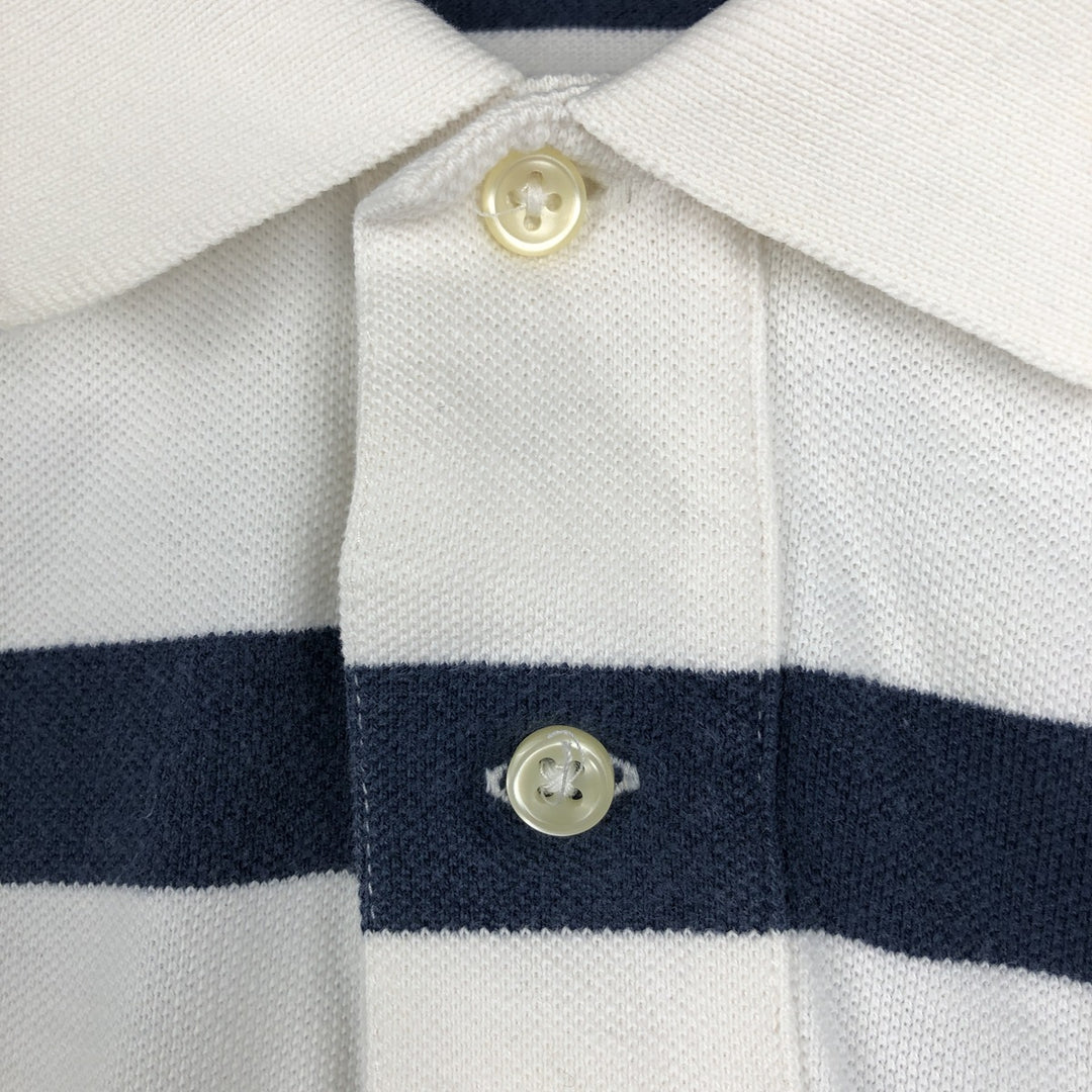 Ralph Lauren POLO by Ralph Lauren short sleeve striped polo shirt, men's size L cotton white type Vintage Second Hand