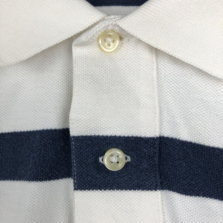 Ralph Lauren POLO by Ralph Lauren short sleeve striped polo shirt, men's size L cotton white type Vintage Second Hand