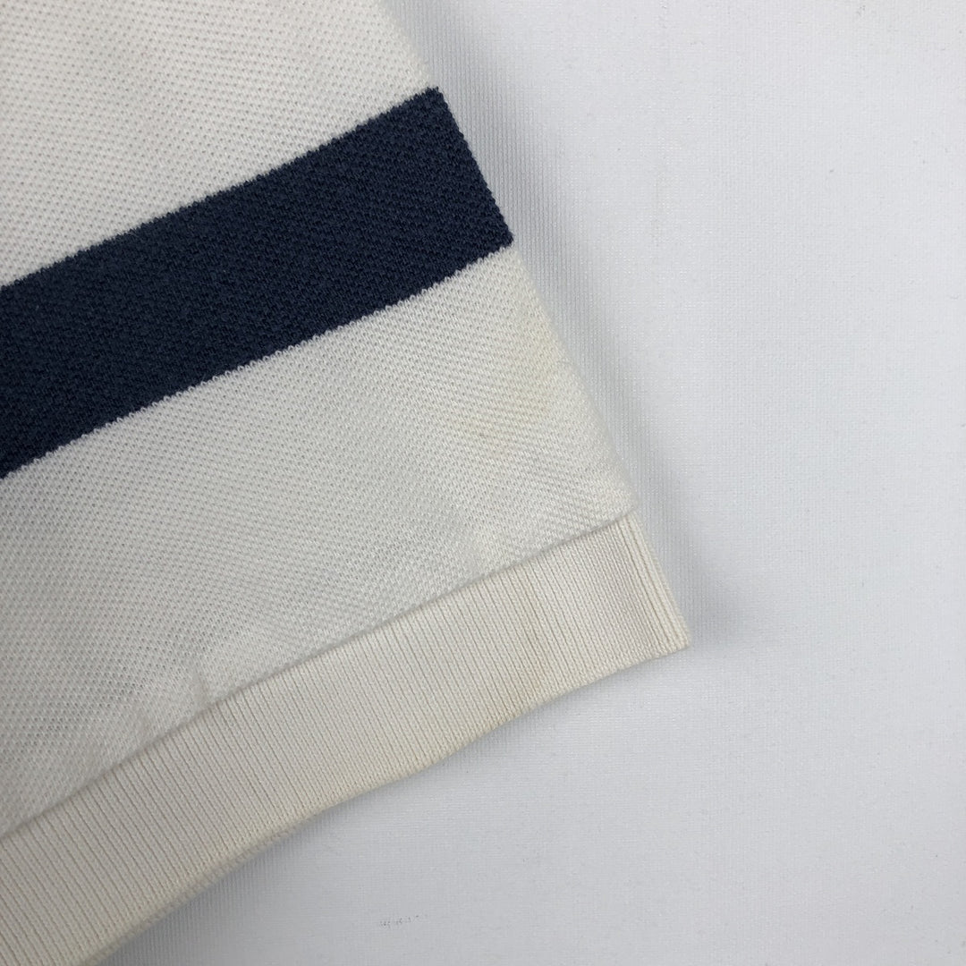 Ralph Lauren POLO by Ralph Lauren short sleeve striped polo shirt, men's size L cotton white type Vintage Second Hand
