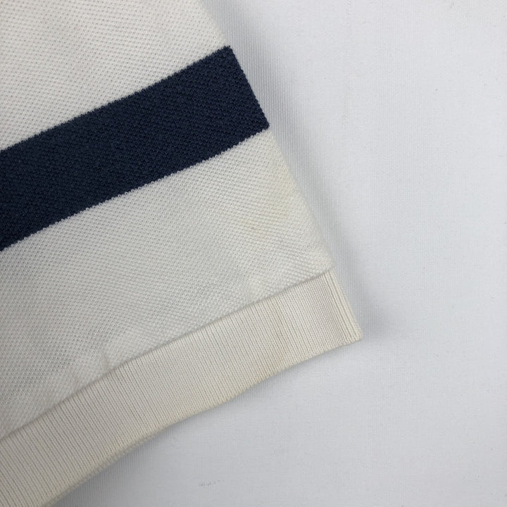 Ralph Lauren POLO by Ralph Lauren short sleeve striped polo shirt, men's size L cotton white type Vintage Second Hand