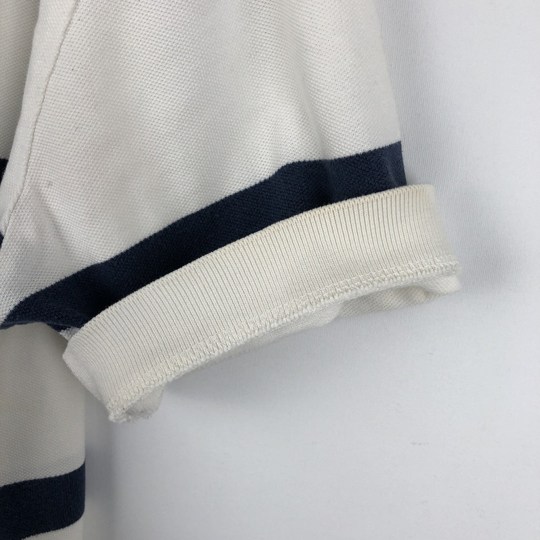 Ralph Lauren POLO by Ralph Lauren short sleeve striped polo shirt, men's size L cotton white type Vintage Second Hand