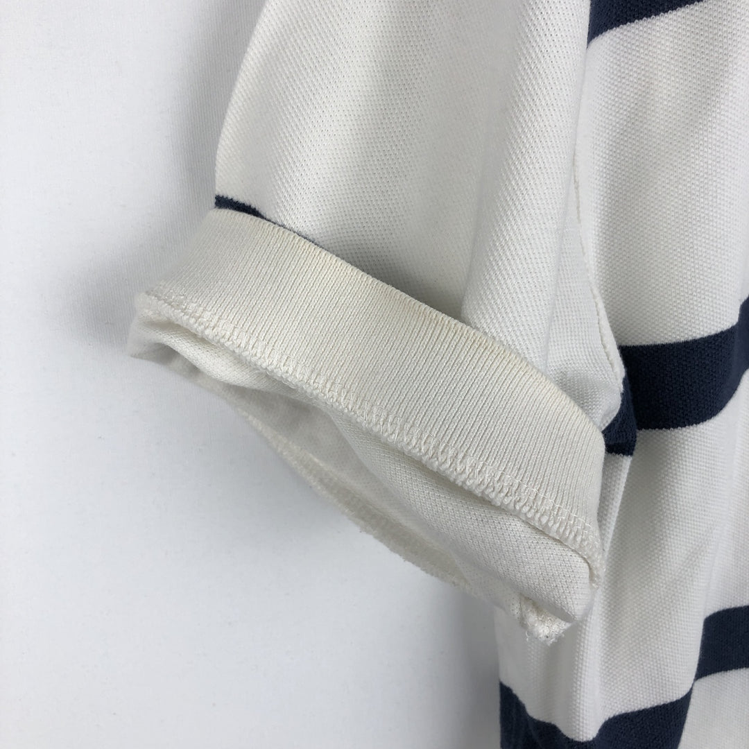 Ralph Lauren POLO by Ralph Lauren short sleeve striped polo shirt, men's size L cotton white type Vintage Second Hand