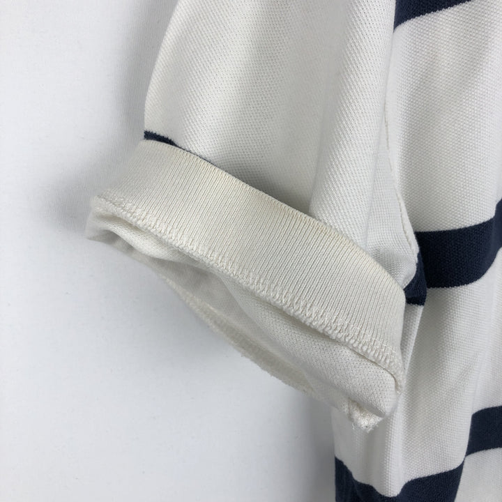Ralph Lauren POLO by Ralph Lauren short sleeve striped polo shirt, men's size L cotton white type Vintage Second Hand