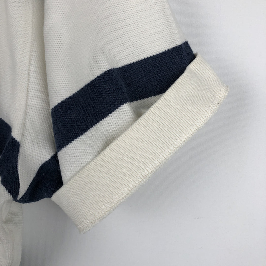 Ralph Lauren POLO by Ralph Lauren short sleeve striped polo shirt, men's size L cotton white type Vintage Second Hand