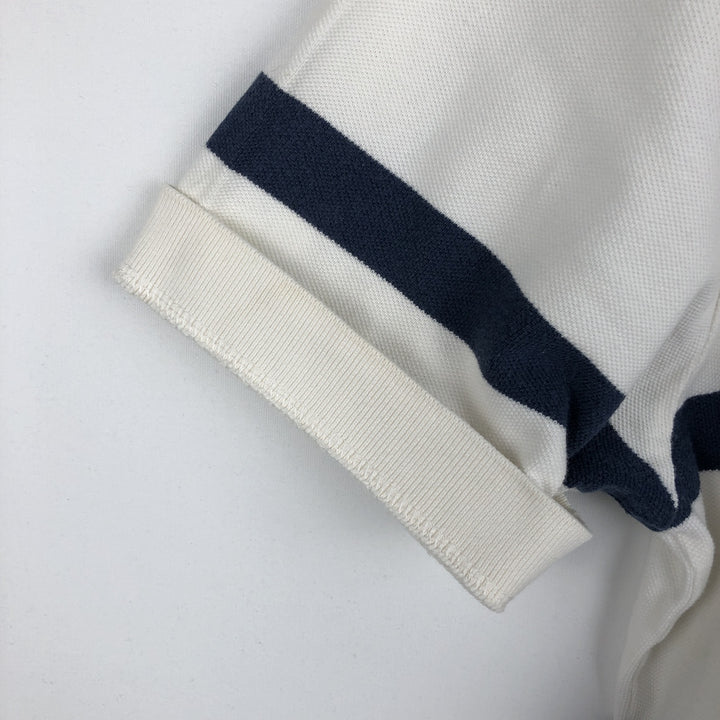 Ralph Lauren POLO by Ralph Lauren short sleeve striped polo shirt, men's size L cotton white type Vintage Second Hand