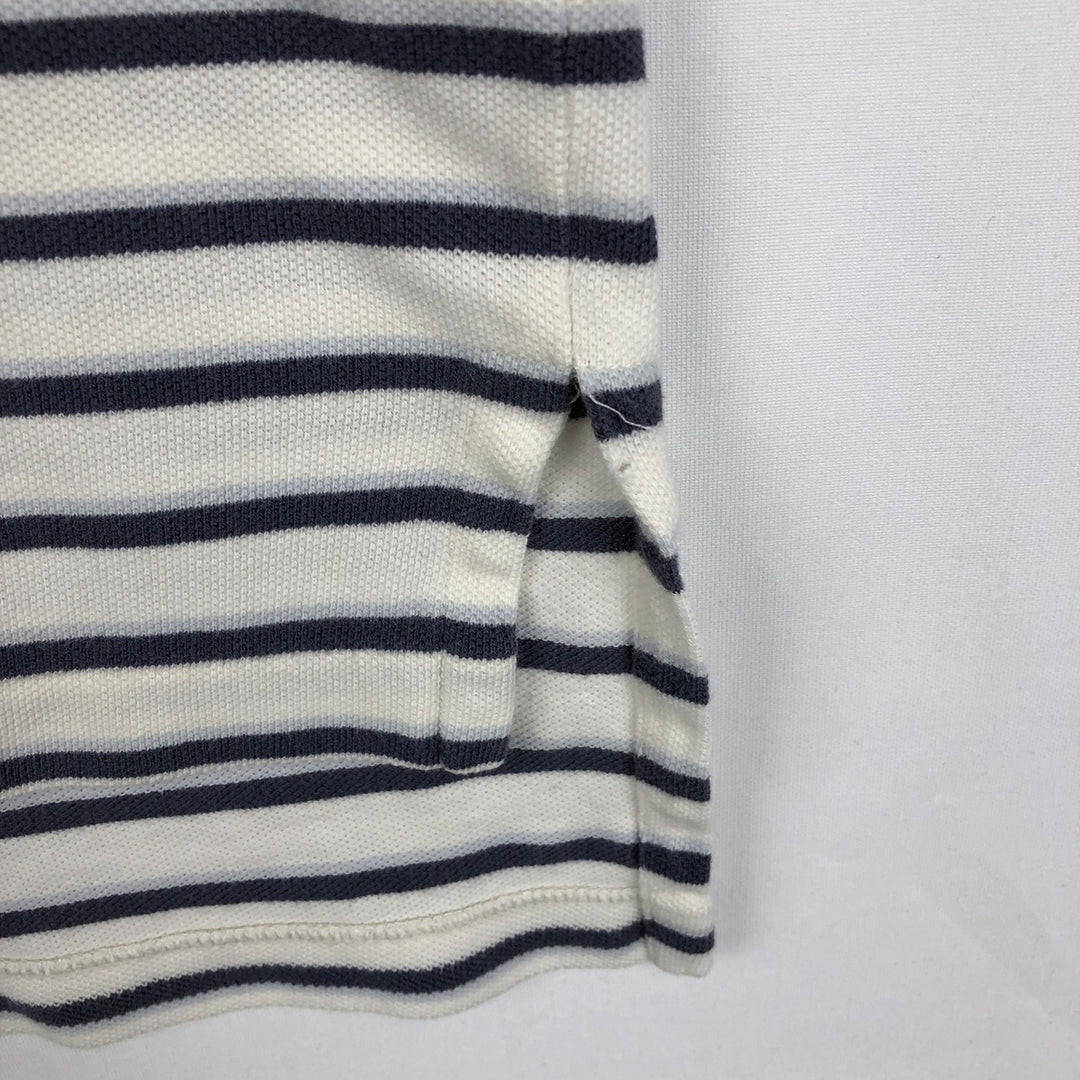 Ralph Lauren POLO by Ralph Lauren Multi-border short sleeve striped polo shirt Men's size L cotton white type Vintage Second Hand