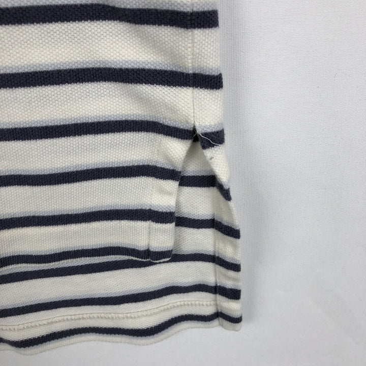 Ralph Lauren POLO by Ralph Lauren Multi-border short sleeve striped polo shirt Men's size L cotton white type Vintage Second Hand