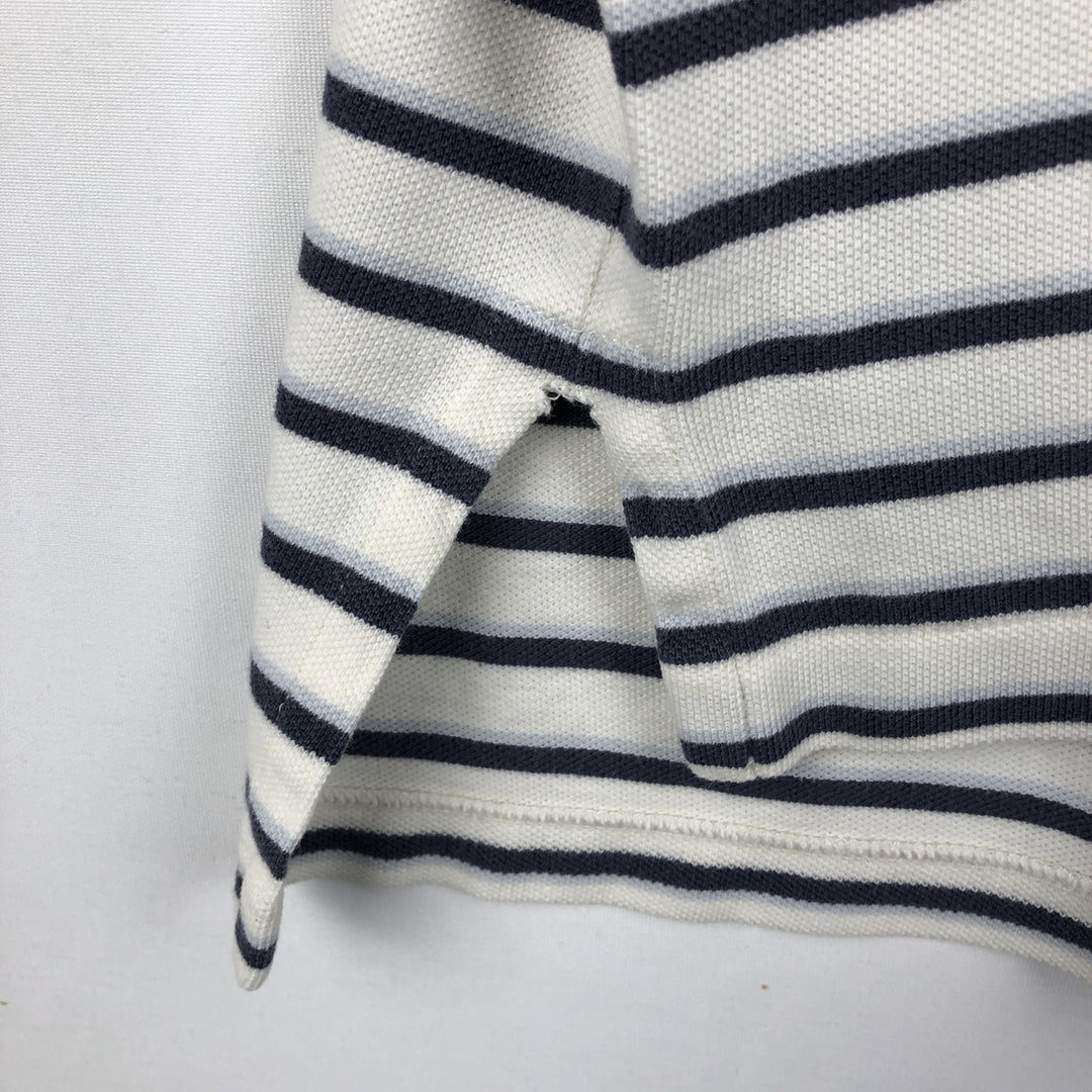 Ralph Lauren POLO by Ralph Lauren Multi-border short sleeve striped polo shirt Men's size L cotton white type Vintage Second Hand