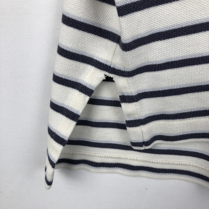 Ralph Lauren POLO by Ralph Lauren Multi-border short sleeve striped polo shirt Men's size L cotton white type Vintage Second Hand