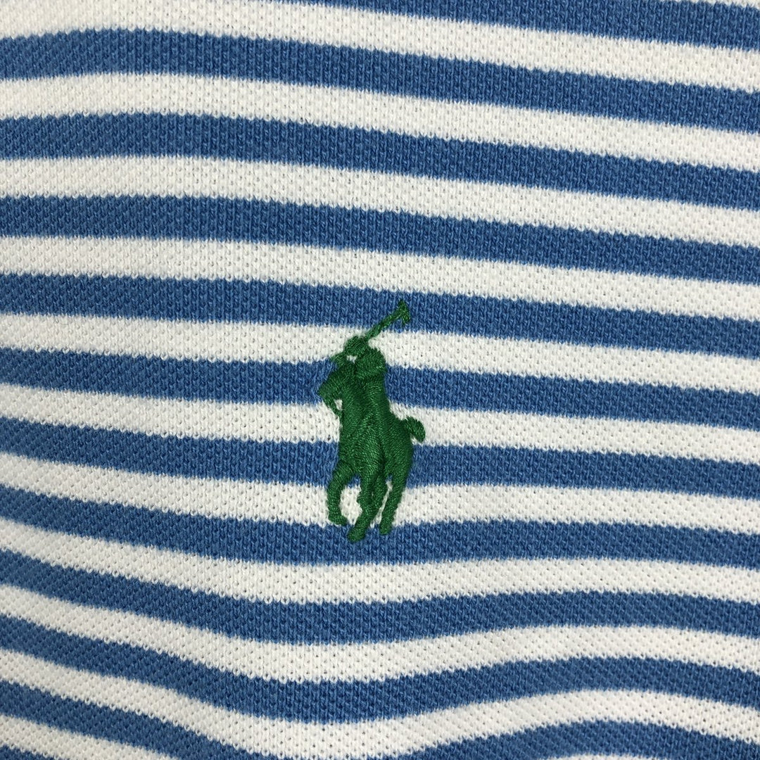 Ralph Lauren POLO by Ralph Lauren short sleeve striped polo shirt, men's size L cotton Blue type light blue Vintage Second Hand