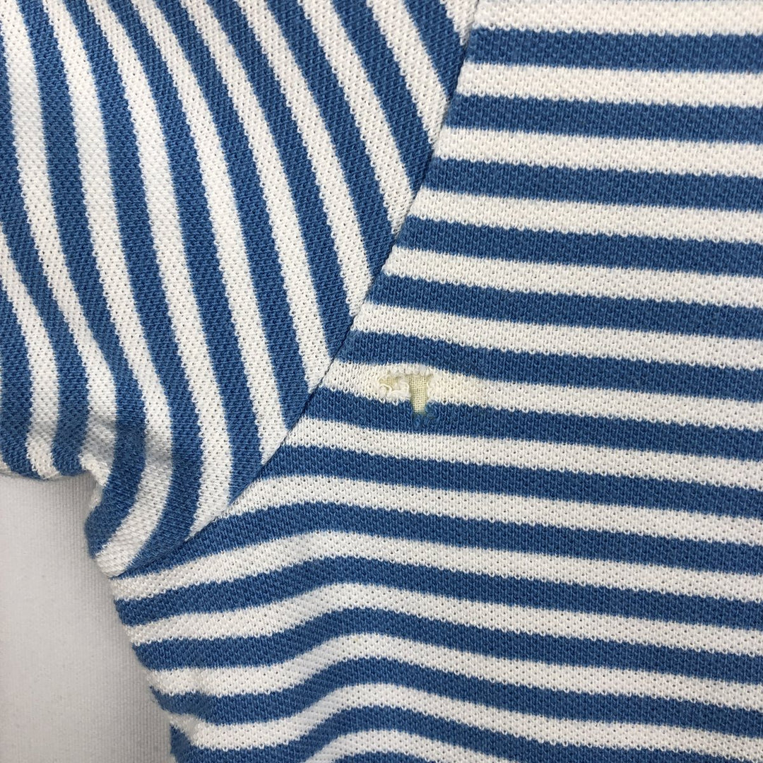Ralph Lauren POLO by Ralph Lauren short sleeve striped polo shirt, men's size L cotton Blue type light blue Vintage Second Hand