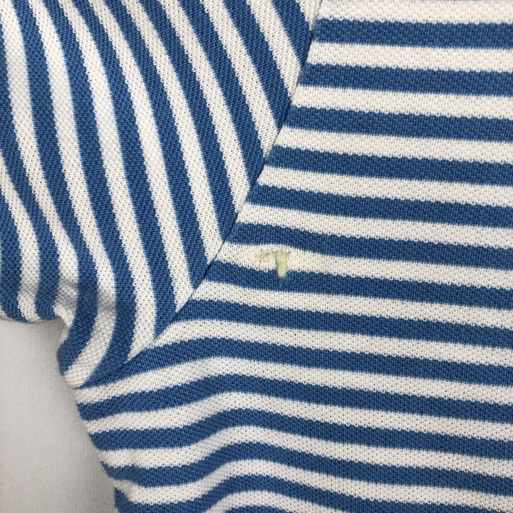 Ralph Lauren POLO by Ralph Lauren short sleeve striped polo shirt, men's size L cotton Blue type light blue Vintage Second Hand