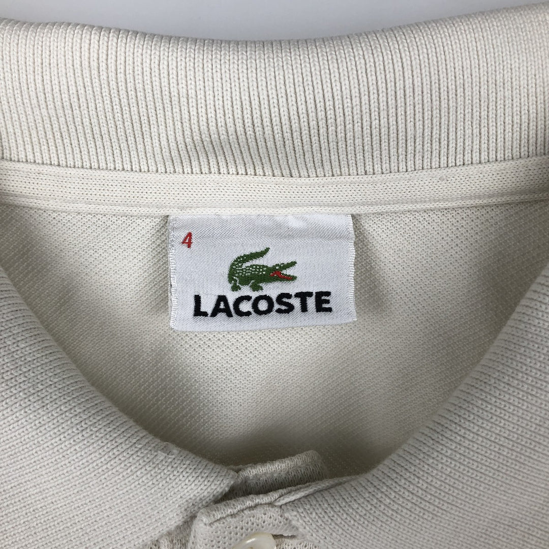 Lacoste LACOSTE Short Sleeve Polo Shirt Size 4 Men's M cotton unbleached Vintage Second Hand