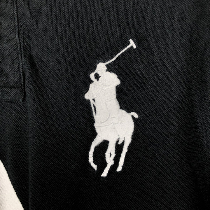 Ralph Lauren POLO RALPH LAUREN CLASSIC FIT Big Pony Short Sleeve Polo Shirt, Men's Size M cotton black type Vintage Second Hand