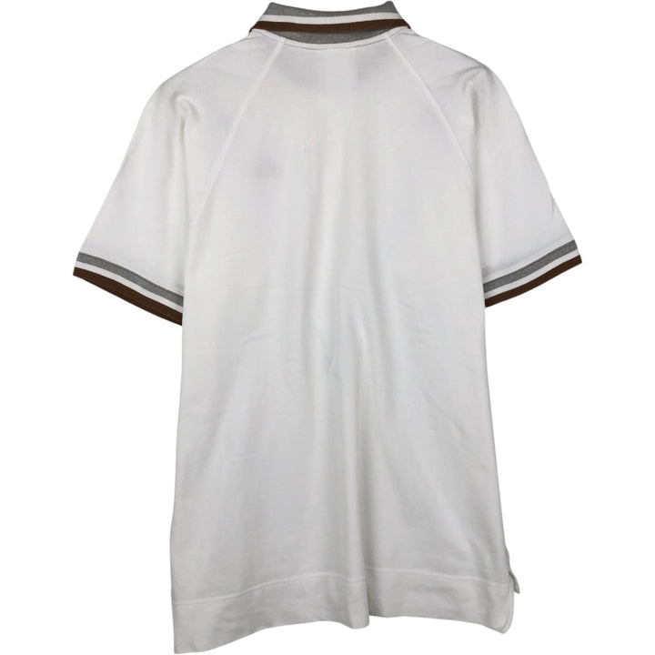 90'S Adidas short-sleeved polo shirt, men's size L equivalent, vintage. cotton white type Vintage Second Hand