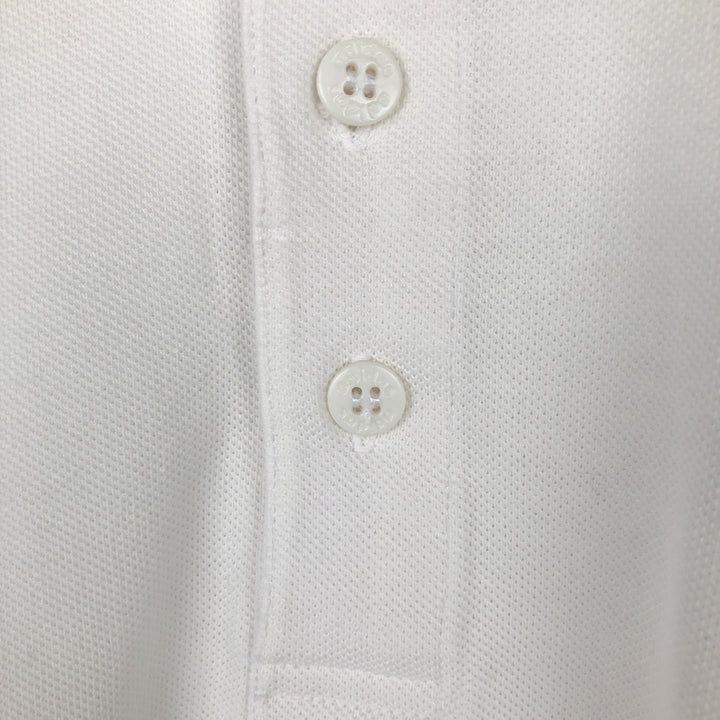 90'S Adidas short-sleeved polo shirt, men's size L equivalent, vintage. cotton white type Vintage Second Hand