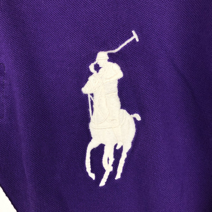 Ralph Lauren POLO RALPH LAUREN CUSTOM FIT Big Pony Short Sleeve Polo Shirt Men's XL cotton purple type Vintage Second Hand