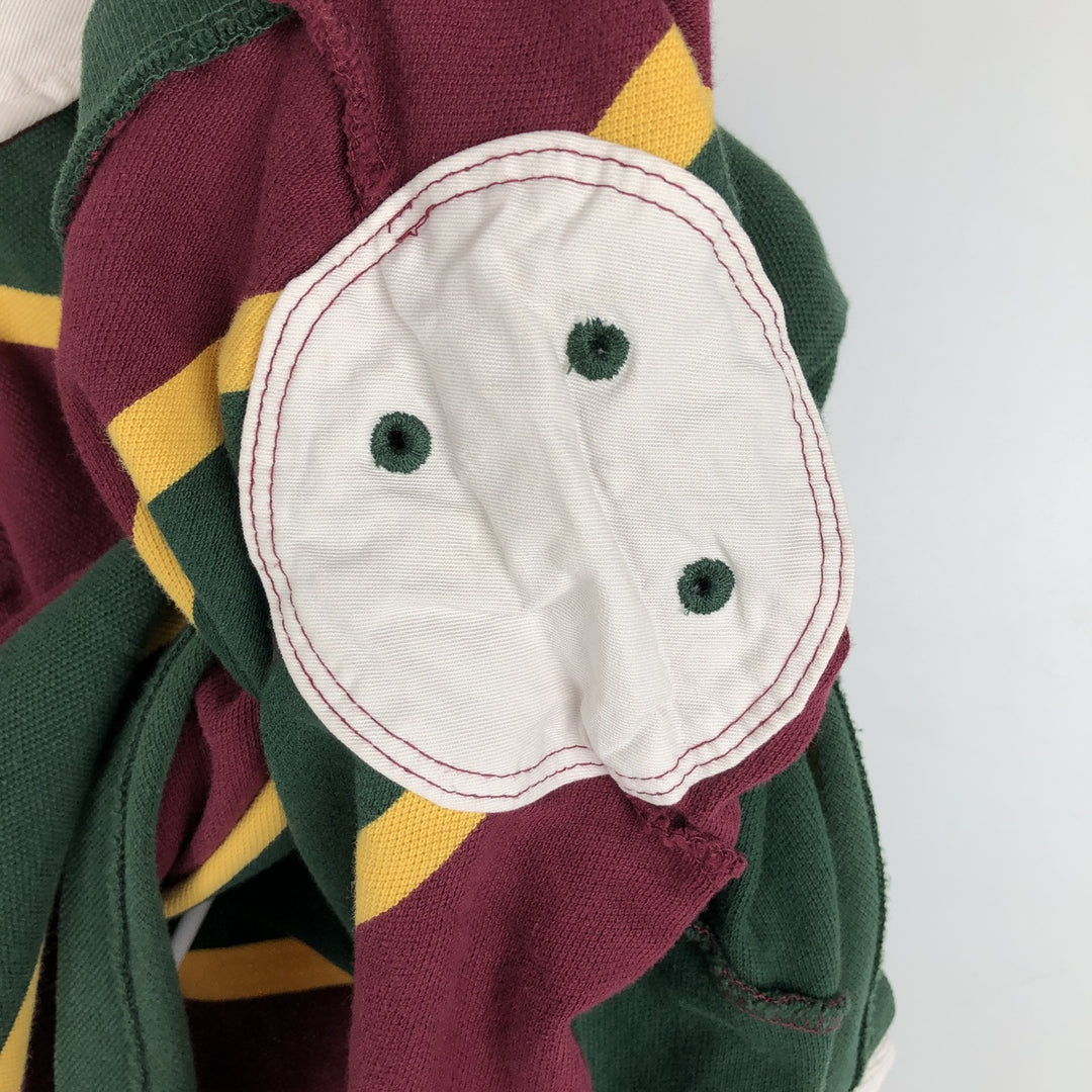 Ralph Lauren POLO RALPH LAUREN CLASSIC FIT Big Pony Multi-stripe Short-Sleeve Polo Shirt (Men's Size M) cotton green type Vintage Second Hand