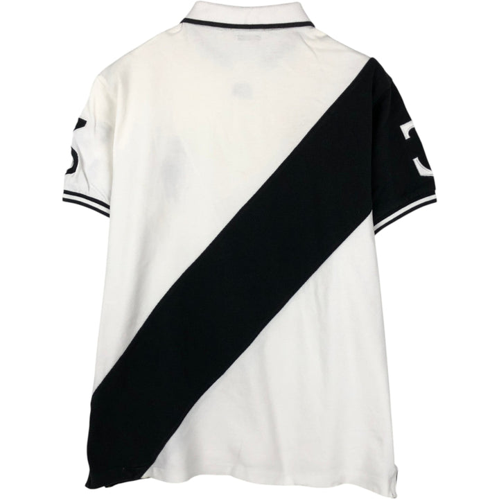Ralph Lauren POLO RALPH LAUREN CUSTOM FIT Big Pony Short Sleeve Polo Shirt Men's L size cotton white type Vintage Second Hand