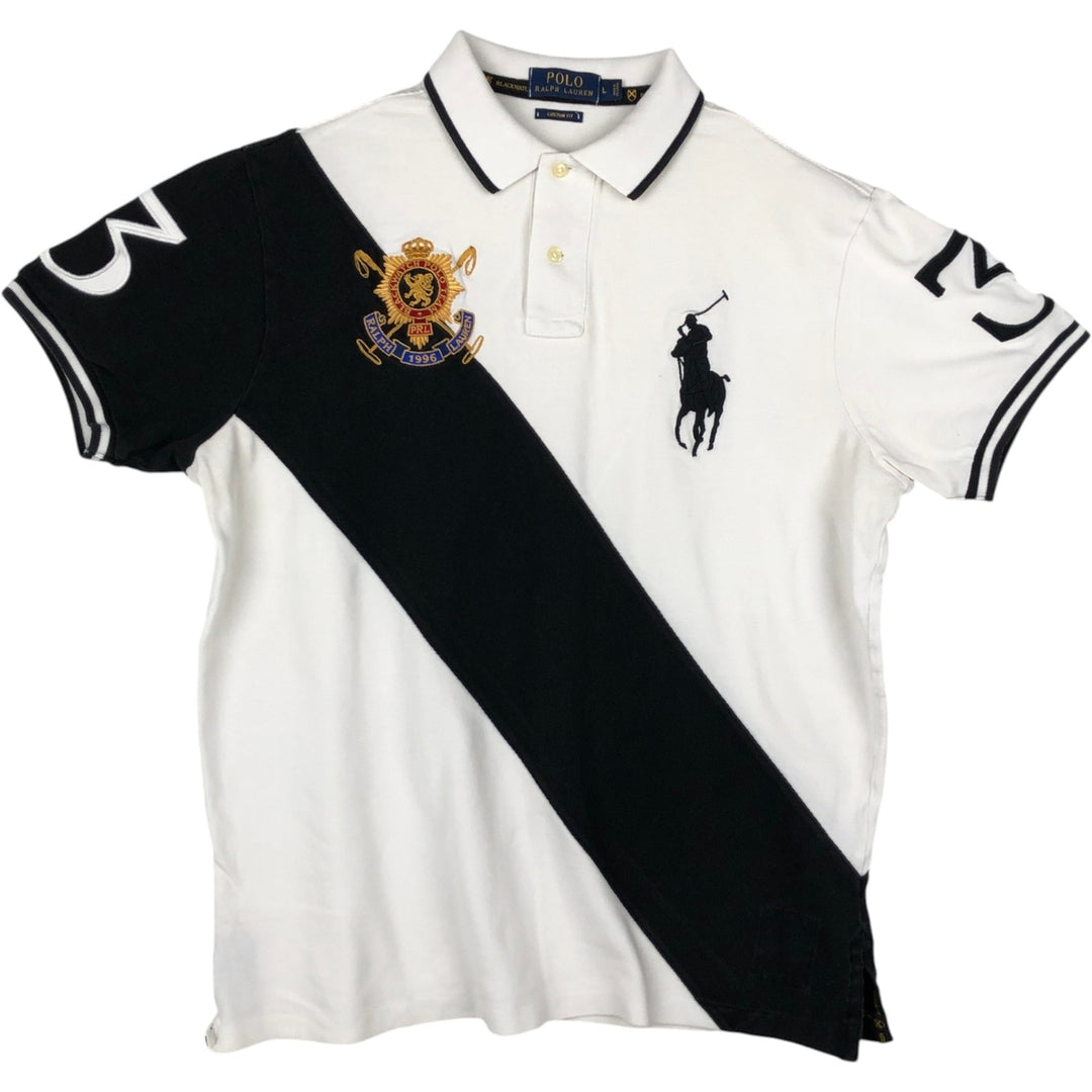 Ralph Lauren POLO RALPH LAUREN CUSTOM FIT Big Pony Short Sleeve Polo Shirt Men's L size cotton white type Vintage Second Hand