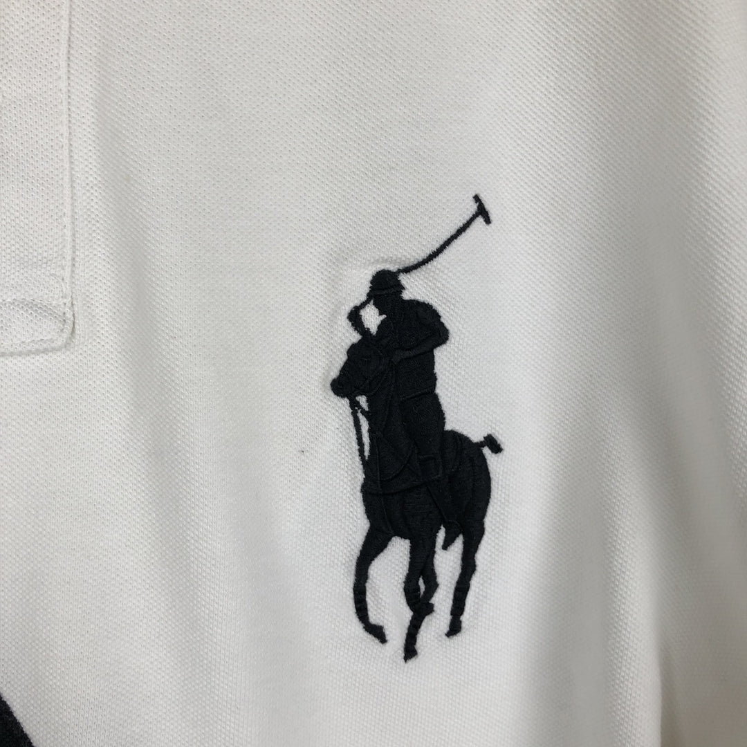 Ralph Lauren POLO RALPH LAUREN CUSTOM FIT Big Pony Short Sleeve Polo Shirt Men's L size cotton white type Vintage Second Hand