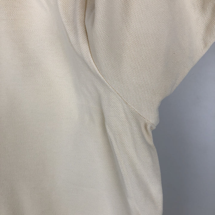 Ralph Lauren POLO JEANS COMPANY short sleeve polo shirt, men's size L cotton unbleached Vintage Second Hand