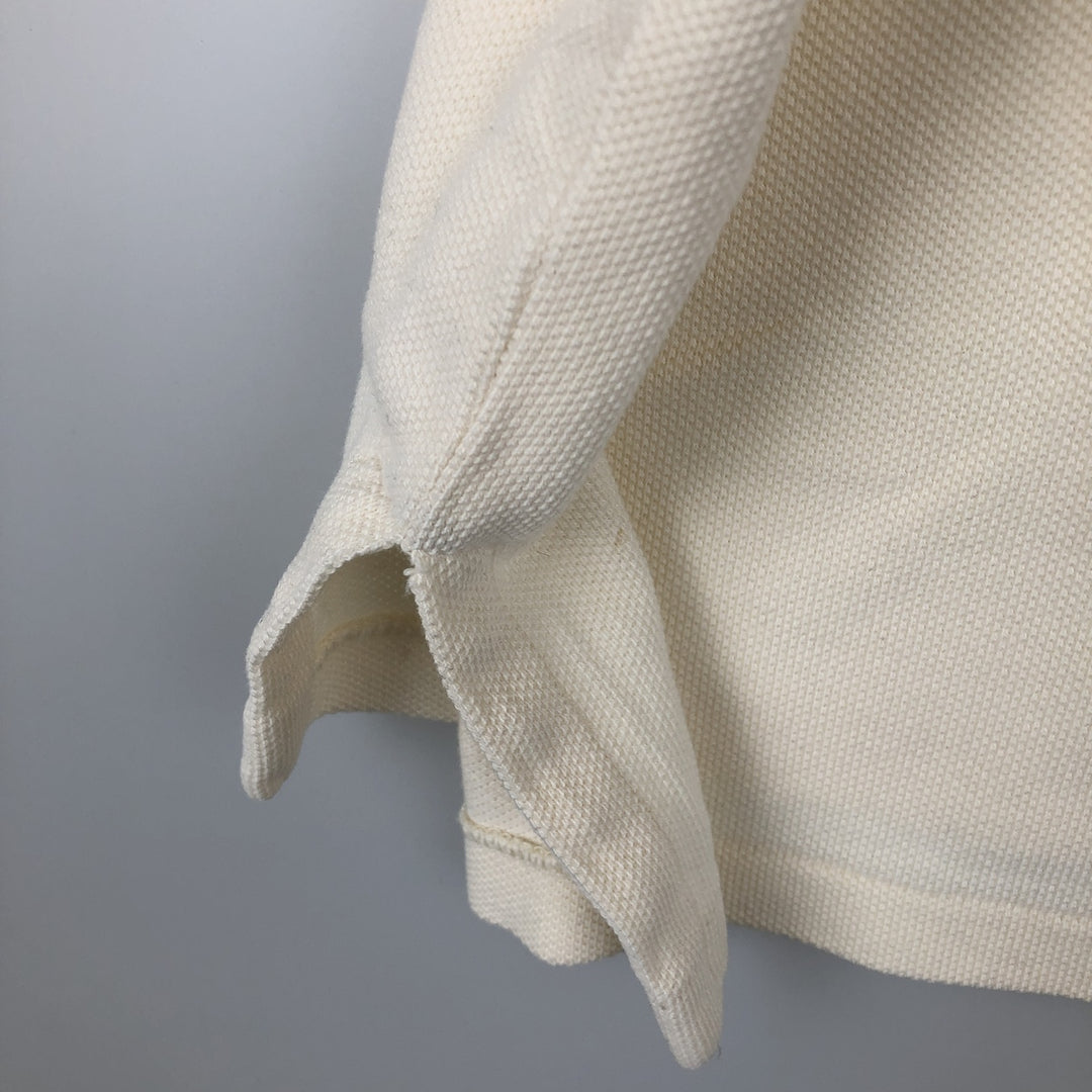 Ralph Lauren POLO JEANS COMPANY short sleeve polo shirt, men's size L cotton unbleached Vintage Second Hand