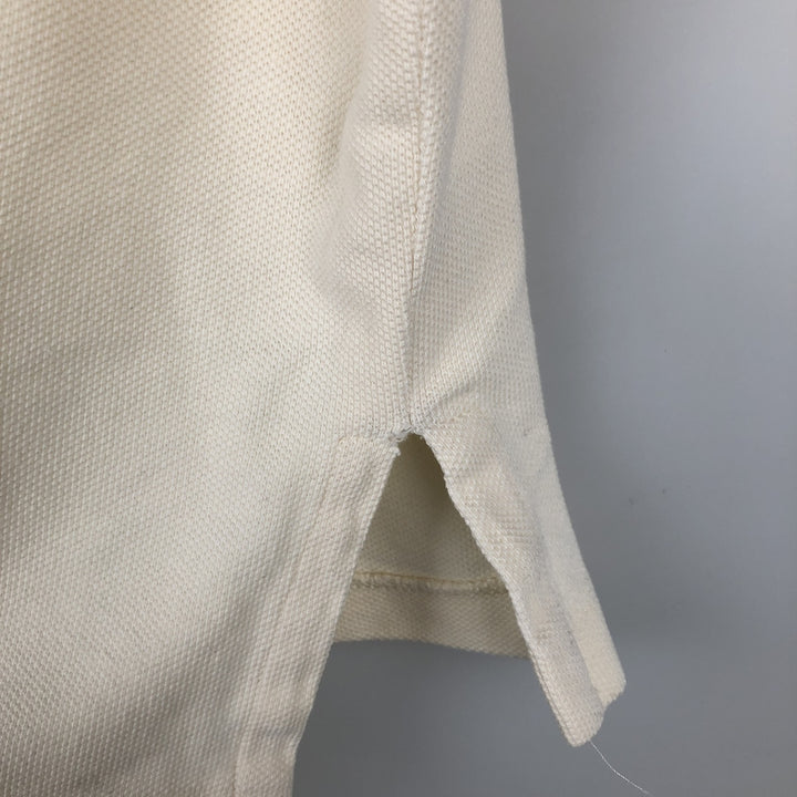 Ralph Lauren POLO JEANS COMPANY short sleeve polo shirt, men's size L cotton unbleached Vintage Second Hand