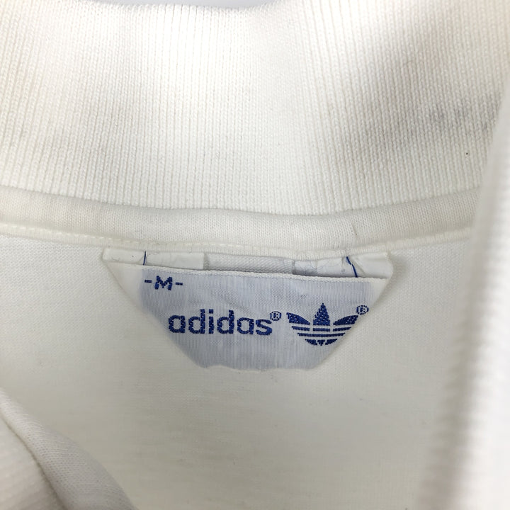1970'S Adidas short-sleeved polo shirt, men's size M equivalent, vintage. cotton white type Vintage Second Hand