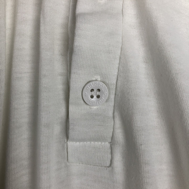 1970'S Adidas short-sleeved polo shirt, men's size M equivalent, vintage. cotton white type Vintage Second Hand