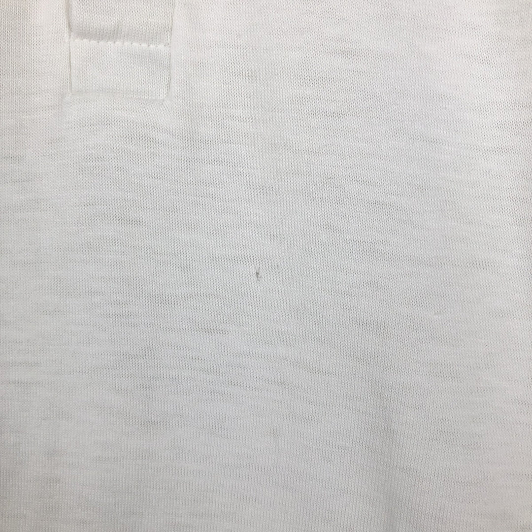 1970'S Adidas short-sleeved polo shirt, men's size M equivalent, vintage. cotton white type Vintage Second Hand