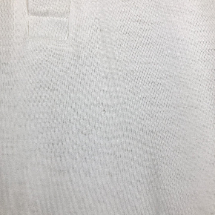 1970'S Adidas short-sleeved polo shirt, men's size M equivalent, vintage. cotton white type Vintage Second Hand