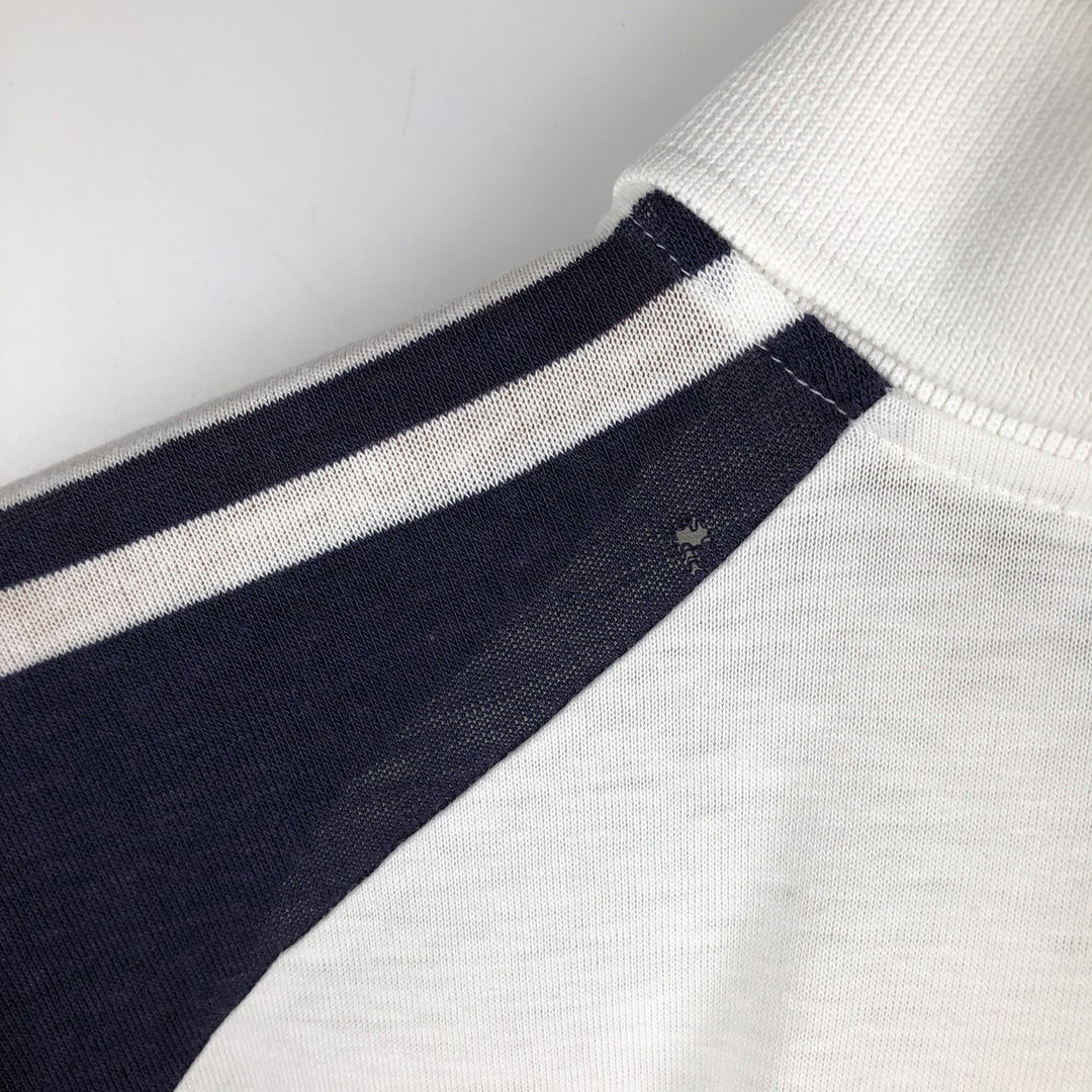 1970'S Adidas short-sleeved polo shirt, men's size M equivalent, vintage. cotton white type Vintage Second Hand