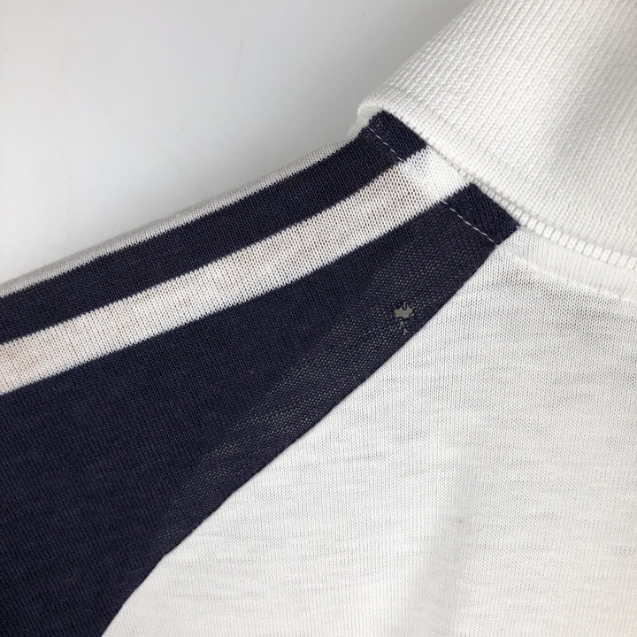 1970'S Adidas short-sleeved polo shirt, men's size M equivalent, vintage. cotton white type Vintage Second Hand