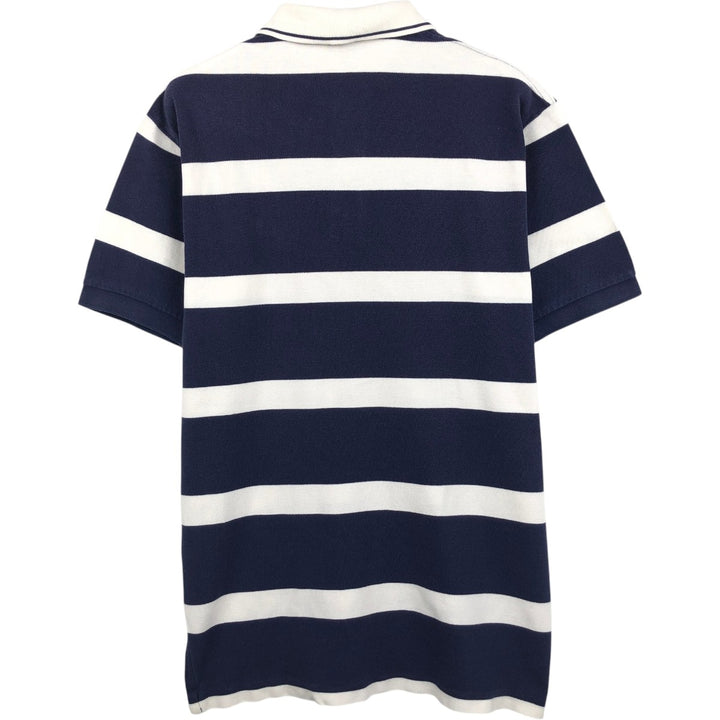 Ralph Lauren POLO by Ralph Lauren short sleeve striped polo shirt, men's size M cotton navy blue type Vintage Second Hand