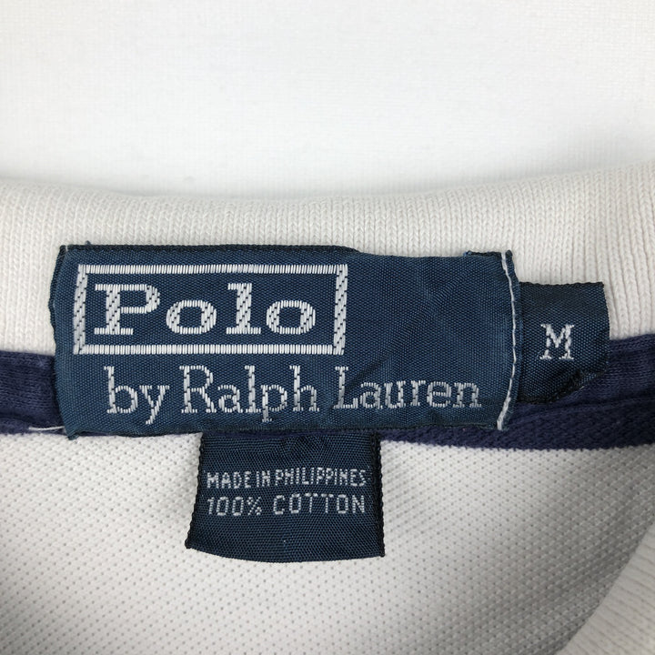 Ralph Lauren POLO by Ralph Lauren short sleeve striped polo shirt, men's size M cotton navy blue type Vintage Second Hand