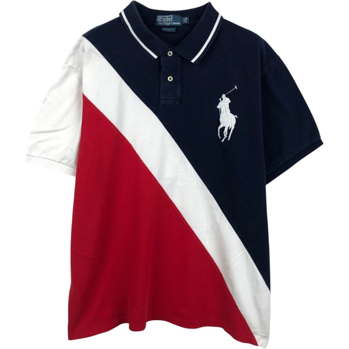 Ralph Lauren POLO by Ralph Lauren CUSTOM FIT Big Pony Short Sleeve Polo Shirt Men's XXL cotton red type Vintage Second Hand