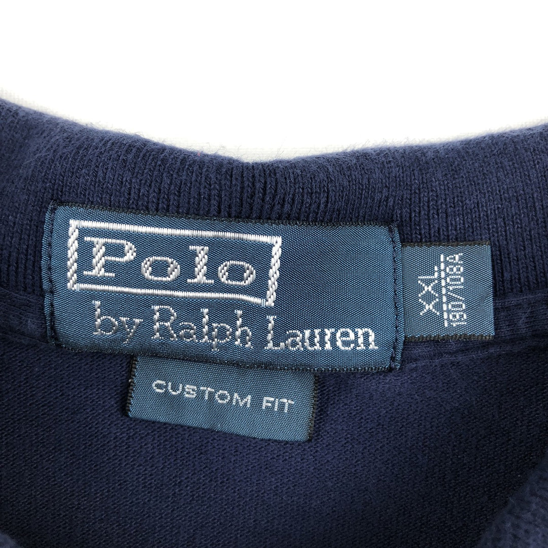 Ralph Lauren POLO by Ralph Lauren CUSTOM FIT Big Pony Short Sleeve Polo Shirt Men's XXL cotton red type Vintage Second Hand