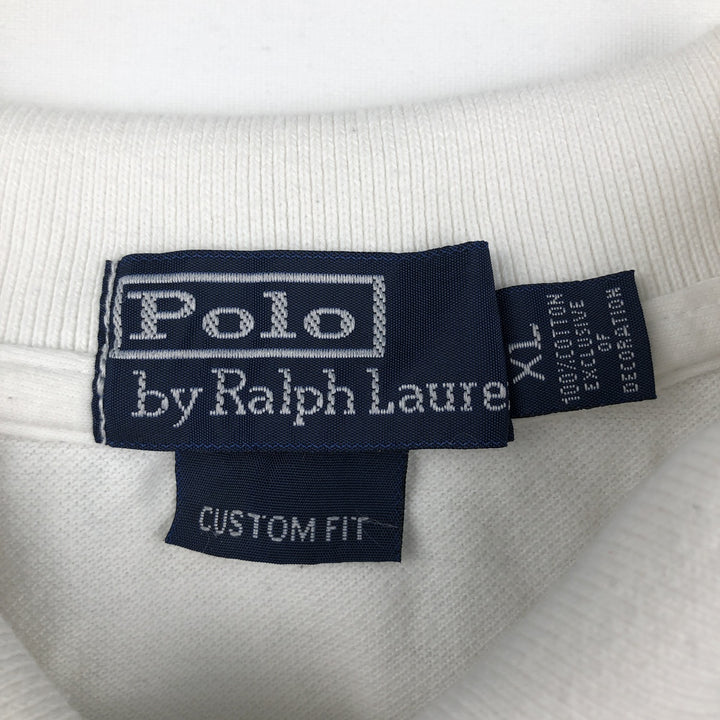 Ralph Lauren POLO by Ralph Lauren CUSTOM FIT Big Pony Short Sleeve Polo Shirt Men's XL cotton white type Vintage Second Hand