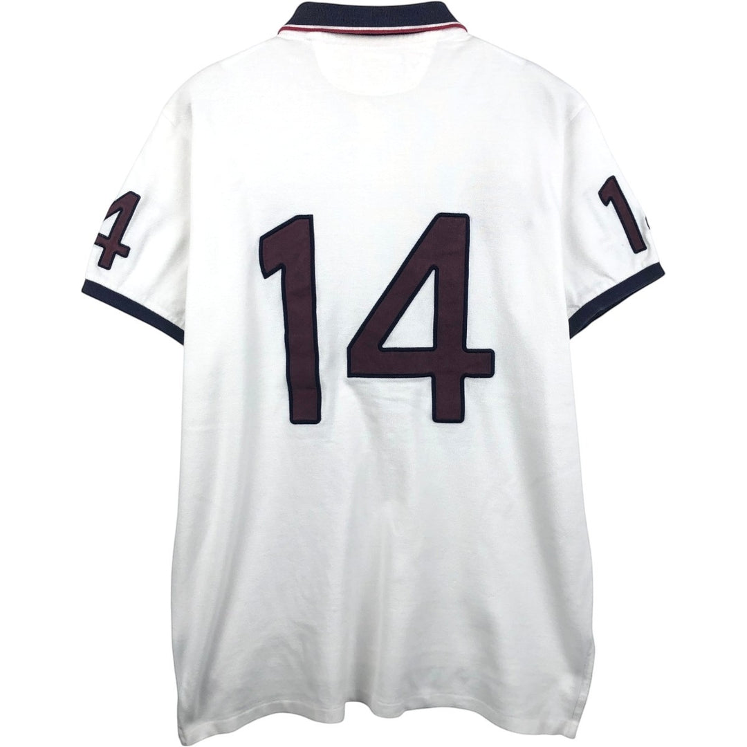 Ralph Lauren POLO by Ralph Lauren CUSTOM FIT Big Pony Short Sleeve Polo Shirt Men's L size cotton white type Vintage Second Hand
